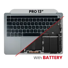 Top Case with Battery and Keyboard (ISO UK) For MacBook Pro 13" A2251 (2020) (Space Gray)