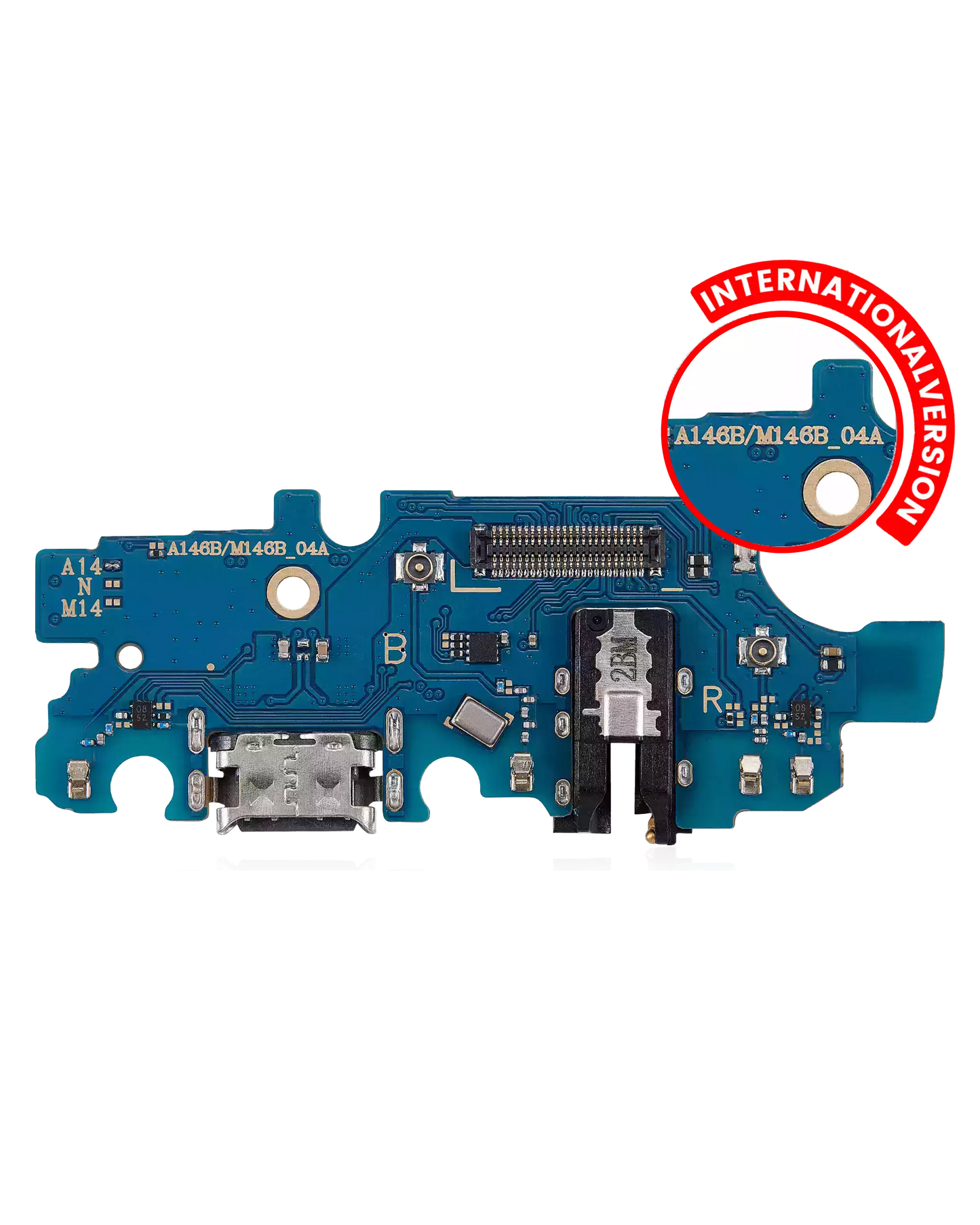 Charging Port Board With Headphone Jack For Samsung Galaxy A14 5G (A146B / 2023) (International Version) (Aftermarket Plus)