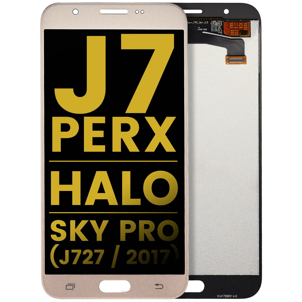 LCD Assembly Without Frame For Samsung Galaxy J7 Perx / Halo / Sky Pro (J727 / 2017) (Refurbished) (Gold)