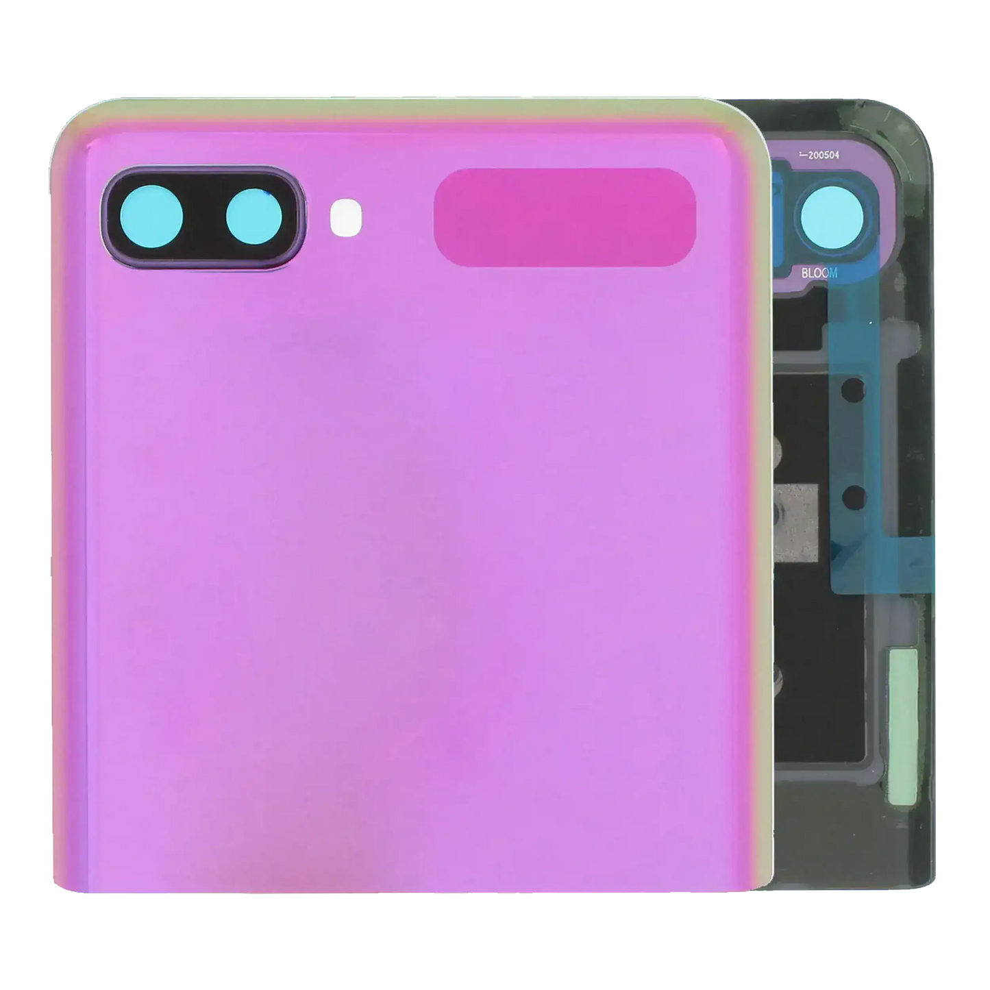 Outer OLED Assembly With Frame For Samsung Galaxy Z Flip 4G (F700) / Z Flip 5G (F707) (Service Pack) (Mirror Purple)