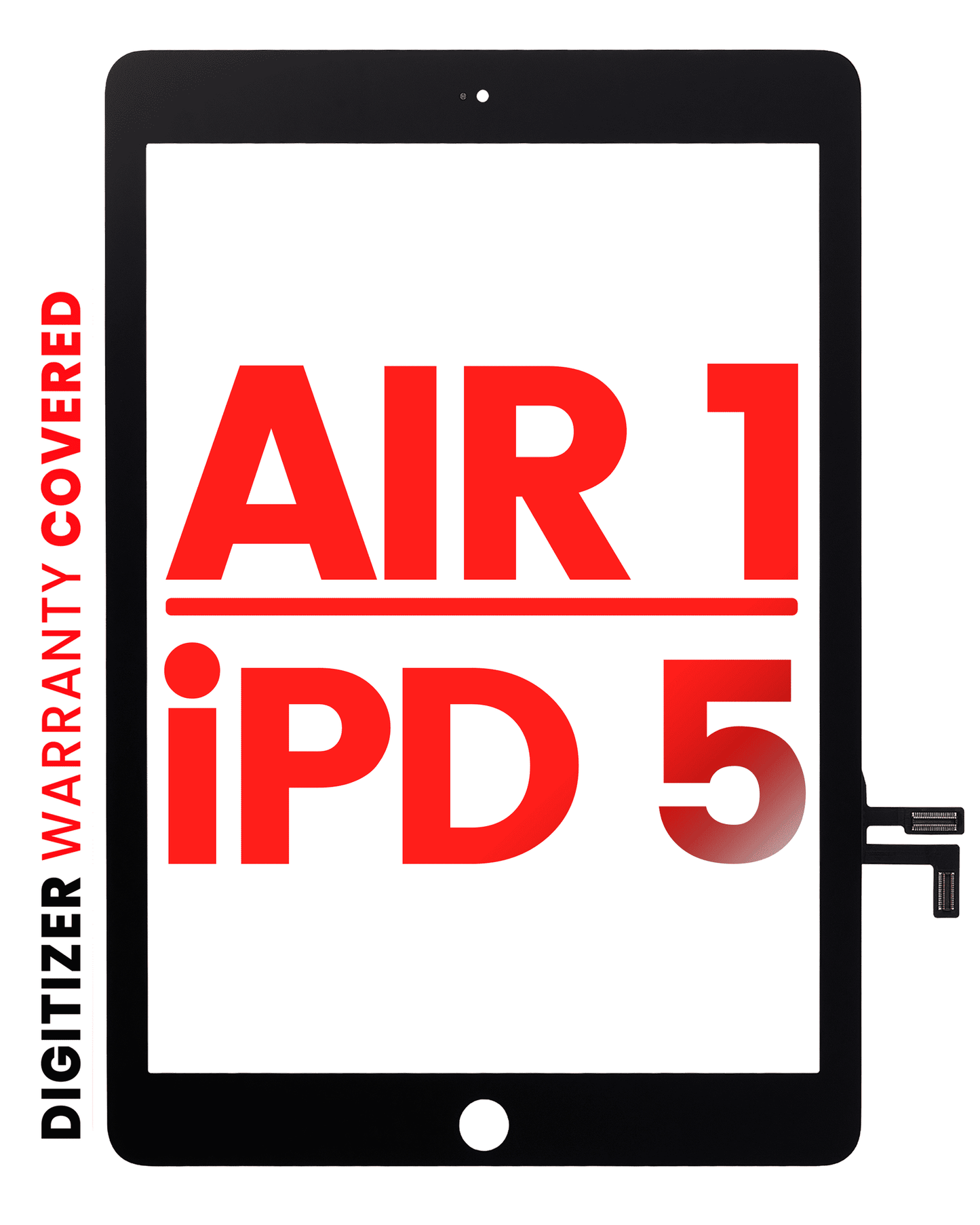 Digitizer For iPad Air 1 / iPad 5 (2017) (No Home Button Installed) (Aftermarket Pro: XO7) (Black)