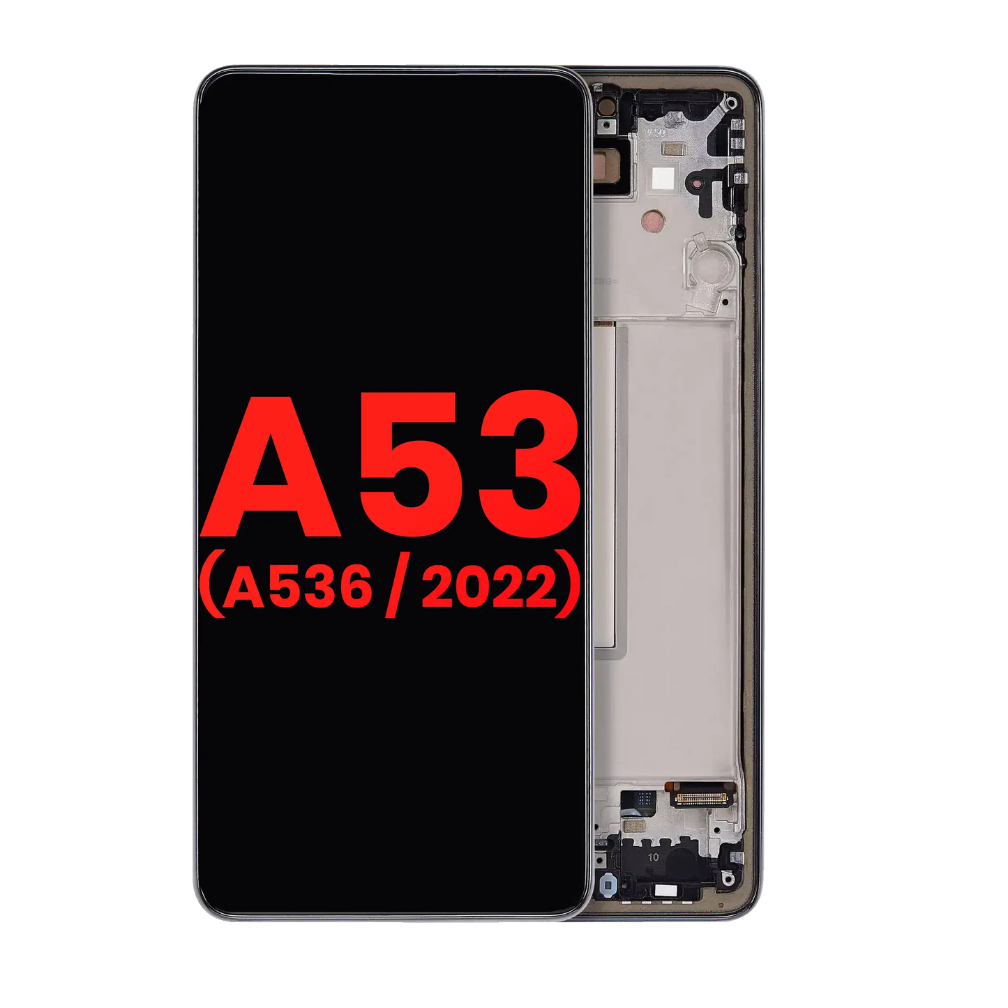 OLED Assembly With Frame For Samsung Galaxy A53 5G (A536 / 2022) (6.46") (Aftermarket Plus) (Black)