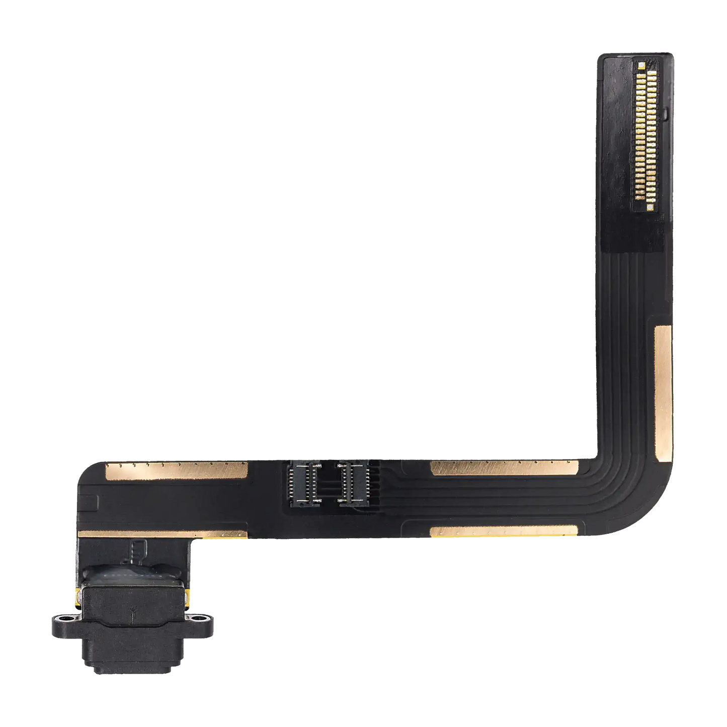 Charging Port Flex Cable For iPad Air 1 / iPad 5 (2017) / iPad 6 (2018) (Soldering Required) (Premium) (Black)