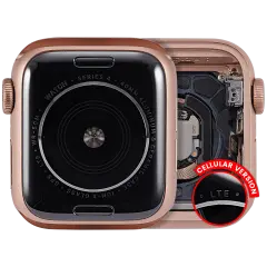 Housing Assembly Compatible For Watch Series 4 (40MM) (Used OEM Pull: Grade A) (Cellular Version) (Aluminum / Gold)