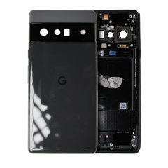 Back Housing For Google Pixel 6 Pro (Used OEM Pull: Grade B/C) (Stormy Black)