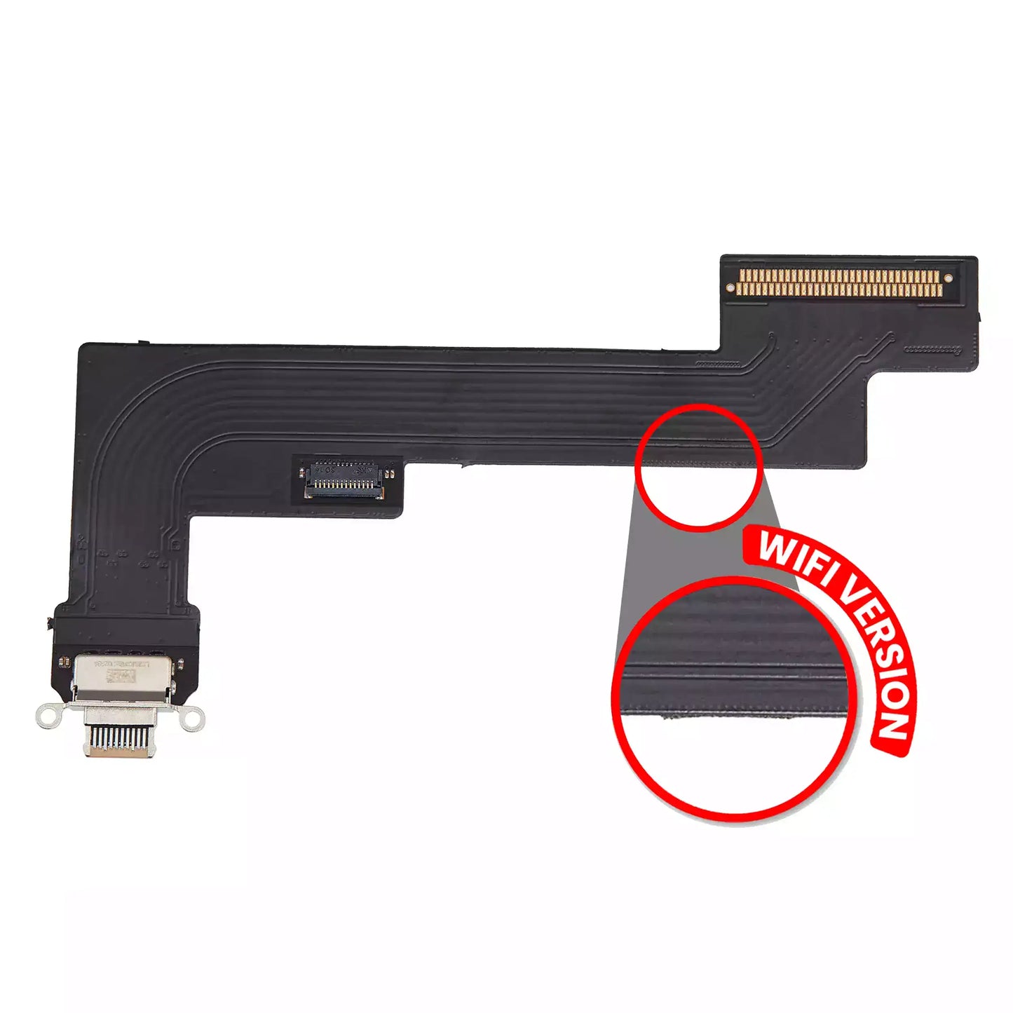 Charging Port Flex Cable For iPad Air 5 (WiFi Only) (Aftermarket Plus) (Pink)