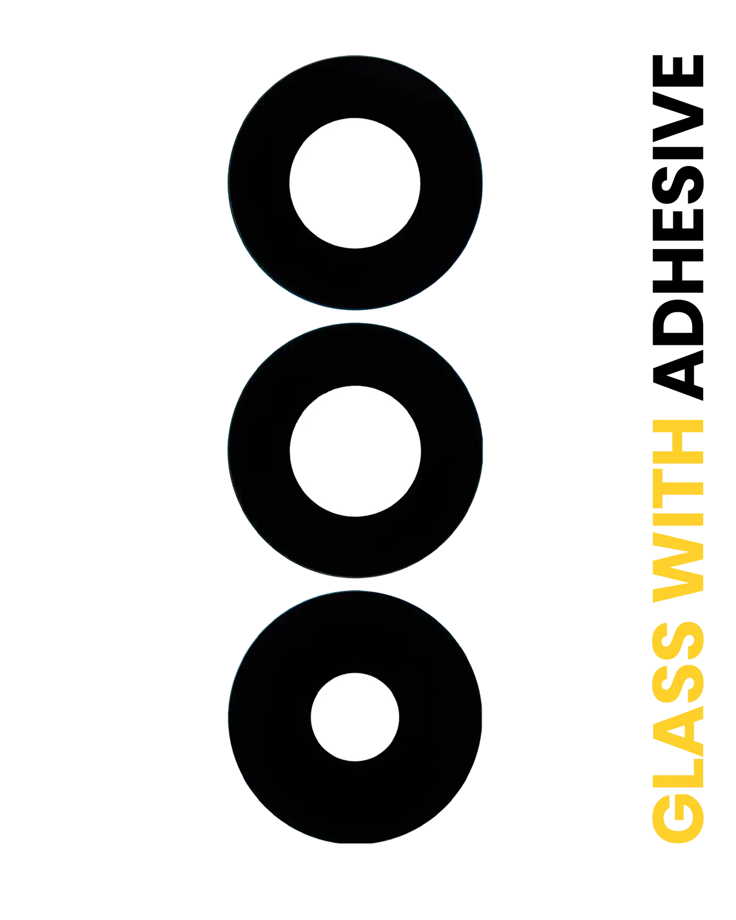 Back Camera Lens (Glass Only) With Adhesive For Samsung Galaxy A25 5G (A256 / 2023) (3 Piece Set)