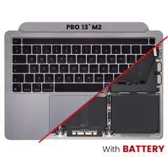 Top Case with Battery and Keyboard (ISO UK) For MacBook Pro 13" A2338 (2020) (Space Gray)