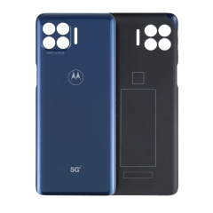 Back cover Glass For Motorola One 5G (XT2075-1 / XT2075-2 / 2020) (Verizon Model) (Genuine OEM) (Prussian Blue)