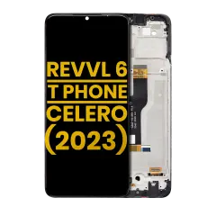 LCD Assembly With Frame For T-Mobile Revvl 6 / T Phone 5G / Boost Mobile Celero 5G(2023)(Refurbished) (All Colors)