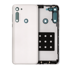 Back cover Glass For Motorola Moto G8 (XT2045-1 / 2020) (White Prism)