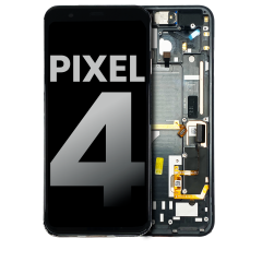OLED Assembly With Frame For Google Pixel 4 (Used OEM Pull: Grade A) (Just Black Power Button)
