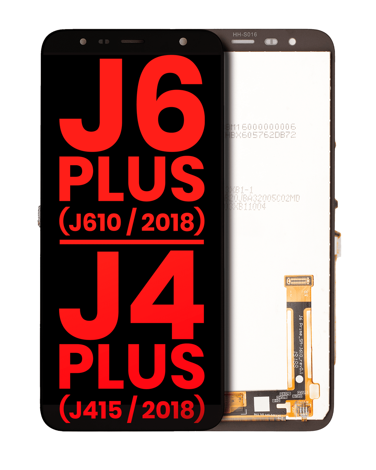 LCD Assembly Without Frame For Samsung Galaxy J6 Plus (J610 / 2018) / J4 Plus (J415 / 2018) (Aftermarket Plus) (Black)