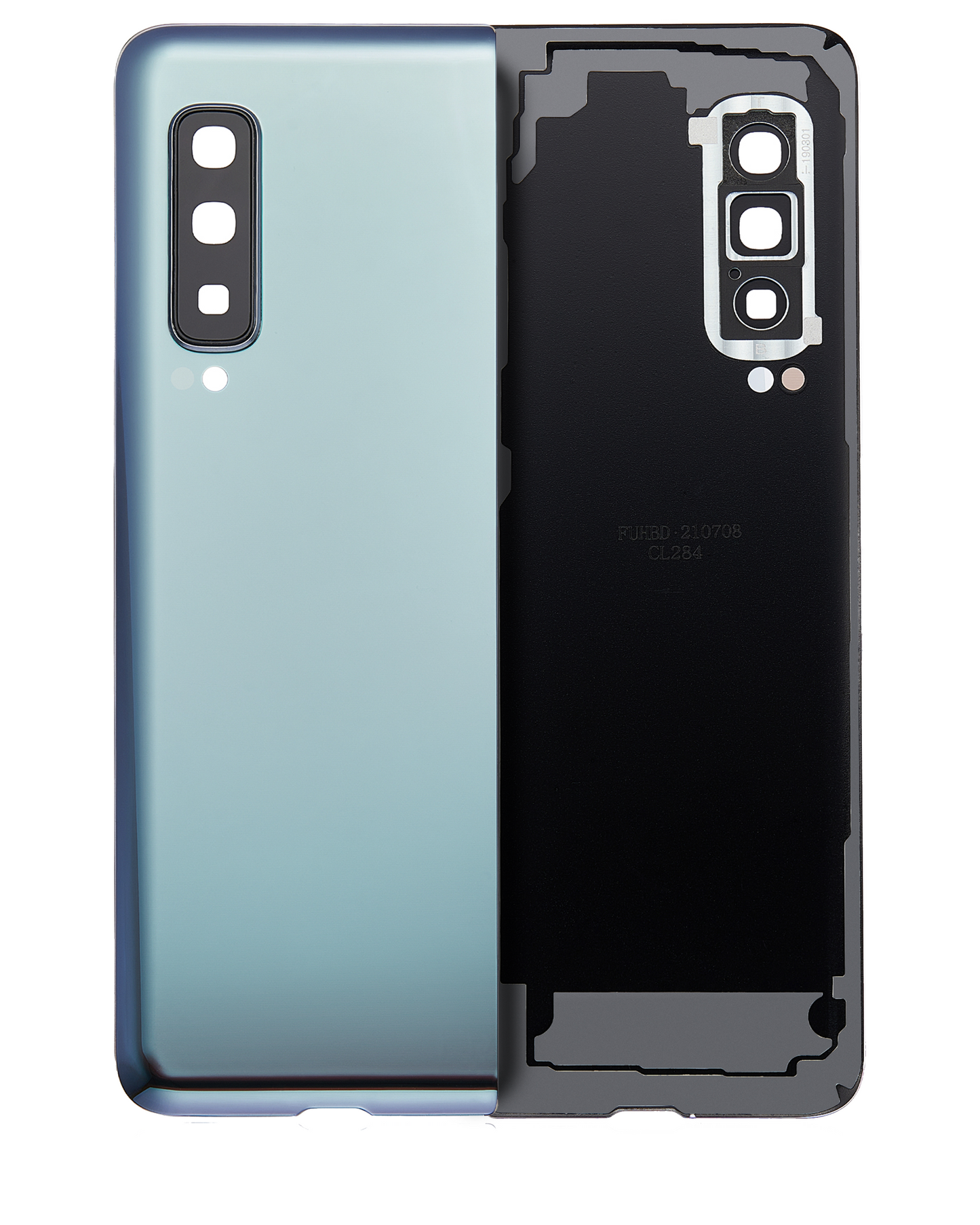Back Cover Glass With Camera Lens For Samsung Galaxy Fold 4G (F900) (Premium) (Space Silver)
