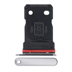 Single Sim Card Tray For OnePlus 7T (Frosted Silver)