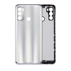 Back cover Glass For Motorola Moto G60 (XT2135 / 2021) (Silver)