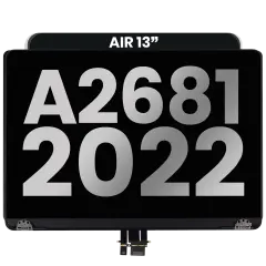 Complete LCD Display Assembly For MacBook Air 13" (A2681 / Mid 2022) (Used OEM Pull: Grade A) (Midnight)
