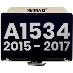 Complete LCD Display Assembly For MacBook 12" A1534 (2015-2017) (Used OEM Pull: Grade C) (Gold)
