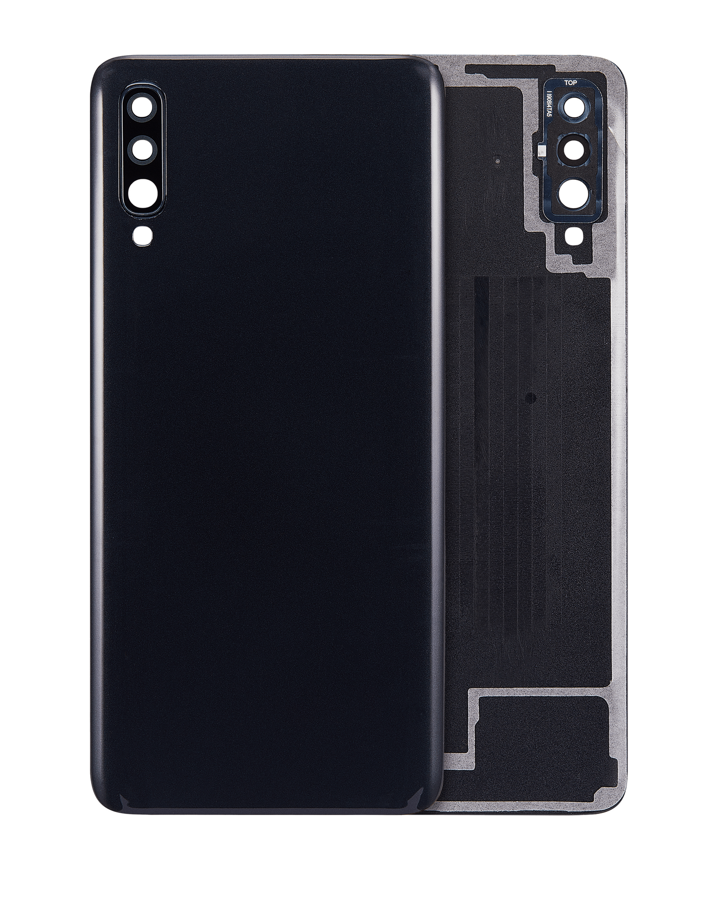 Back cover Glass For Samsung Galaxy A70 (A705 / 2019) (Aftermarket Plus) (Black)