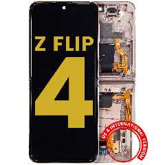 Inner OLED Assembly With Frame For Samsung Galaxy Z Flip 4 5G (US & International Version) (Refurbished) (Pink Gold)