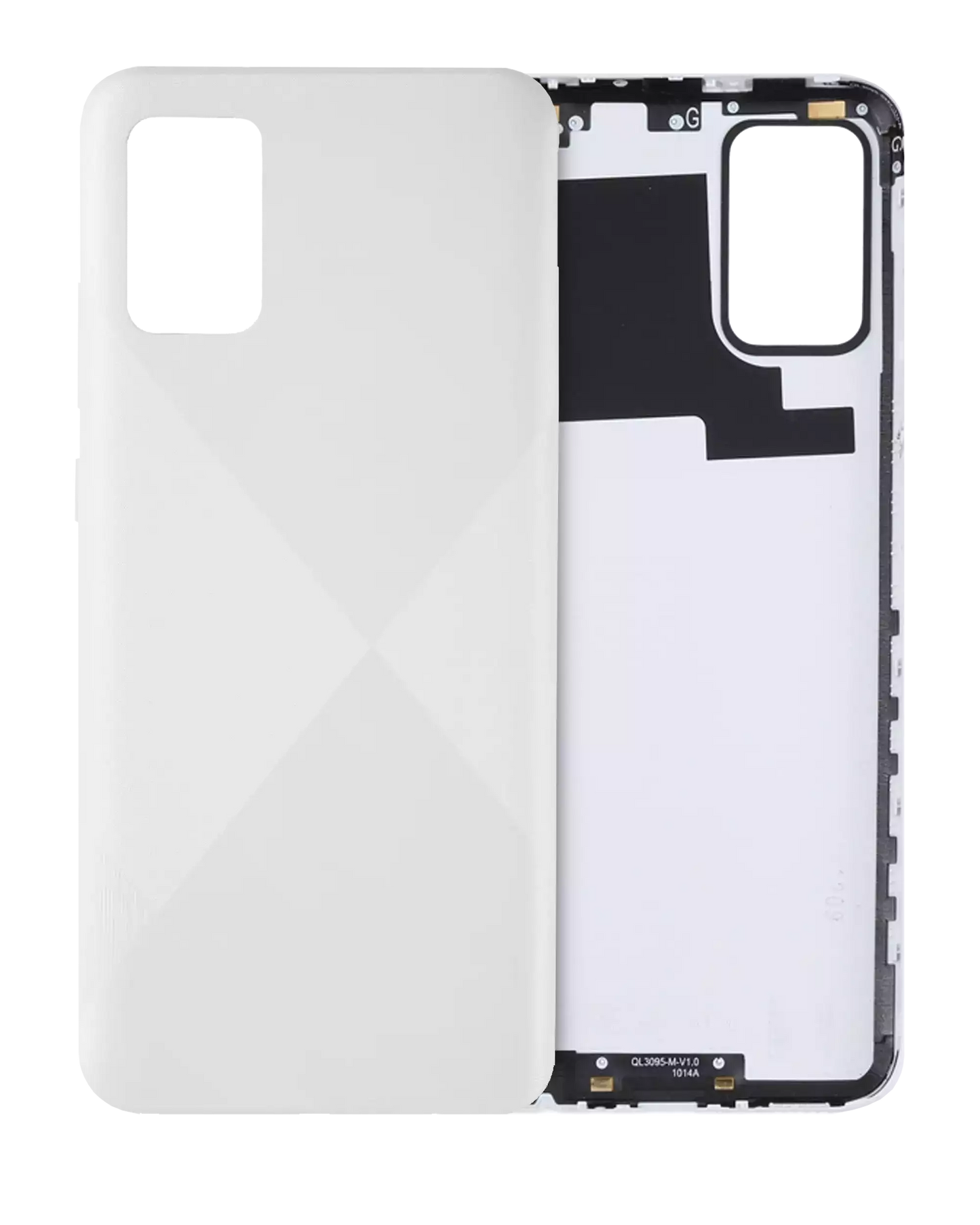 Back Cover Glass For Samsung Galaxy A02S (A025 / 2020) (Service Pack) (White)