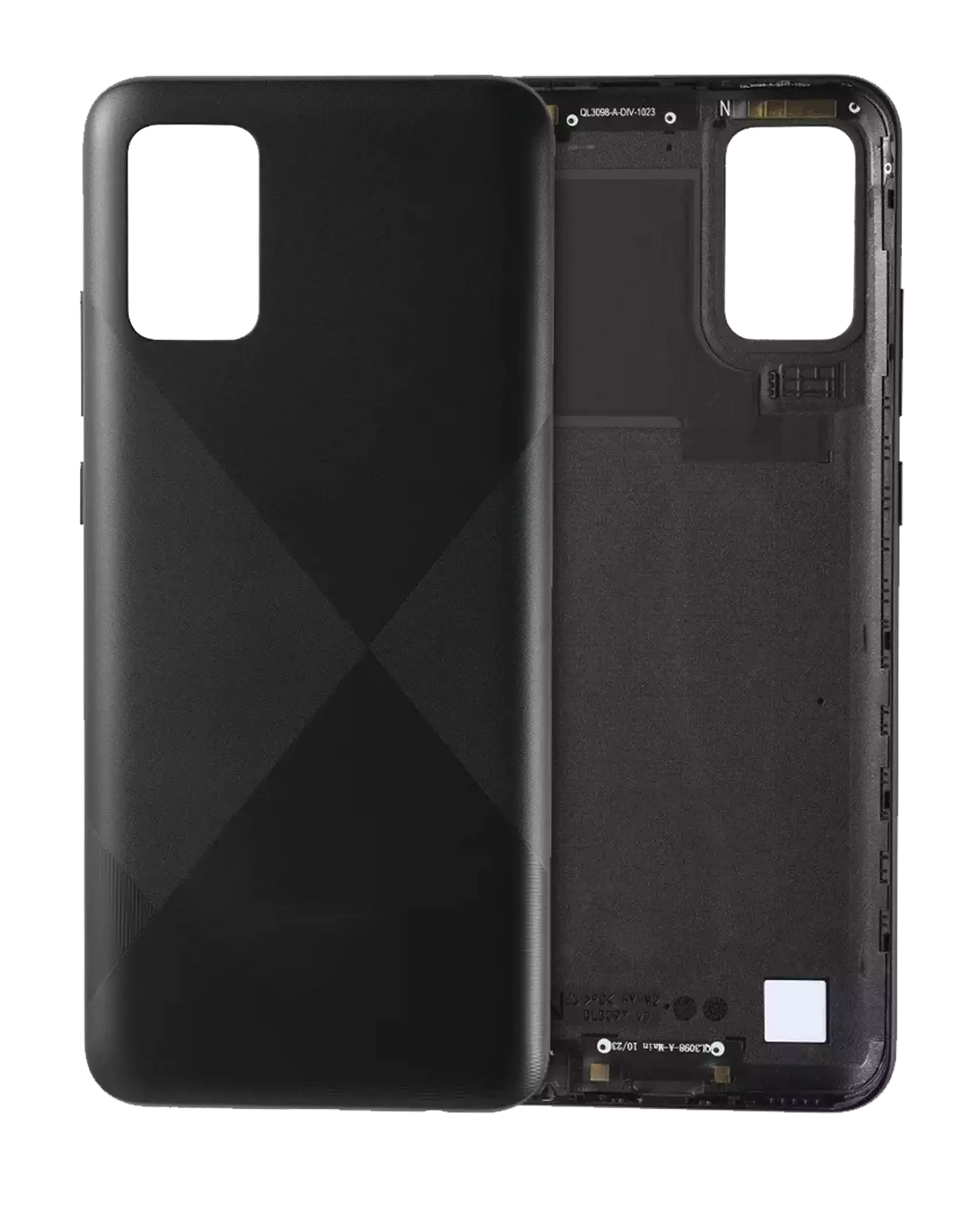 Back Cover Glass For Samsung Galaxy A02S (A025 / 2020) (Service Pack) (Black)
