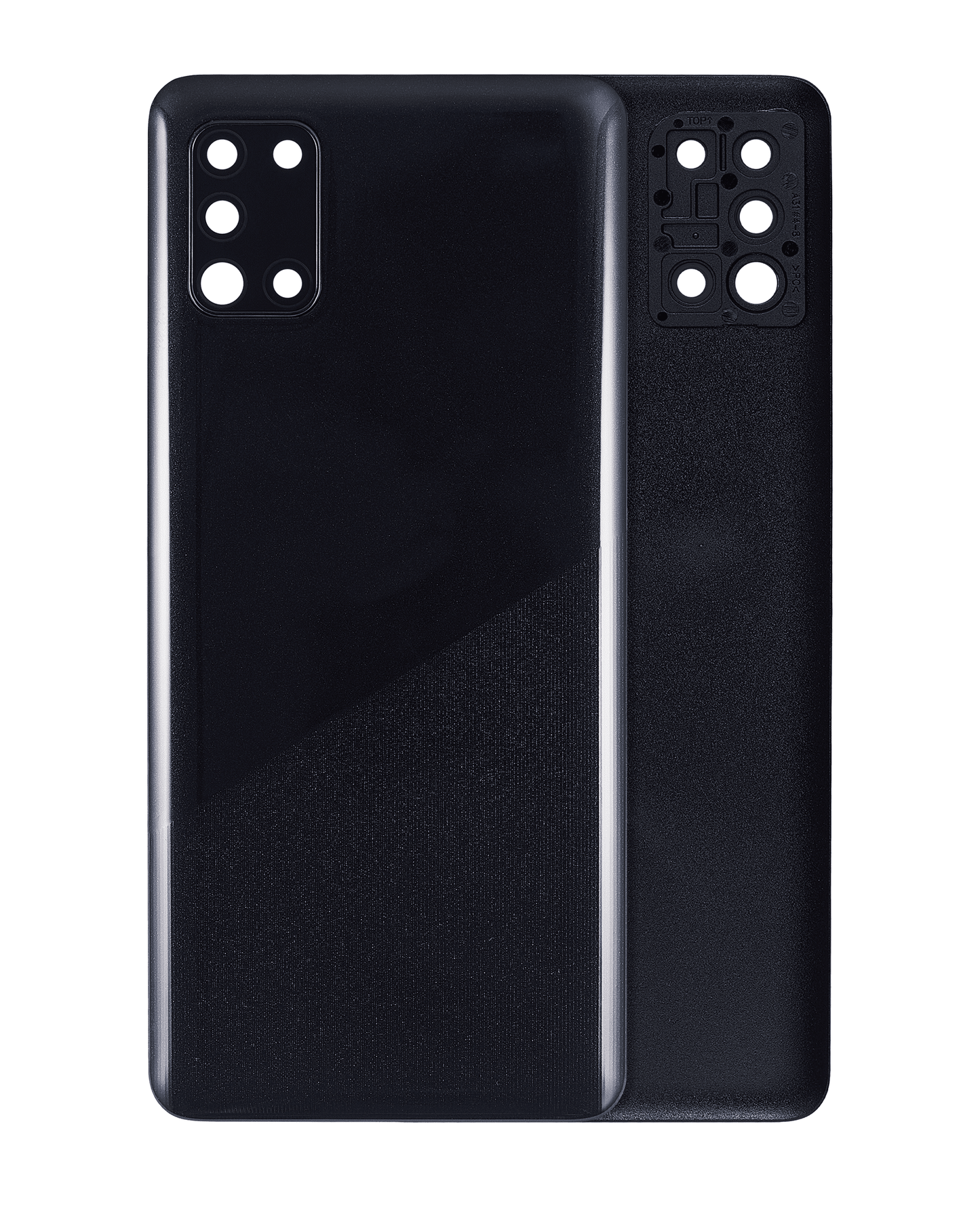 Back cover Glass With Camera Lens For Samsung Galaxy A31 (A315 / 2020) (Aftermarket Plus) (Prism Crush Black)