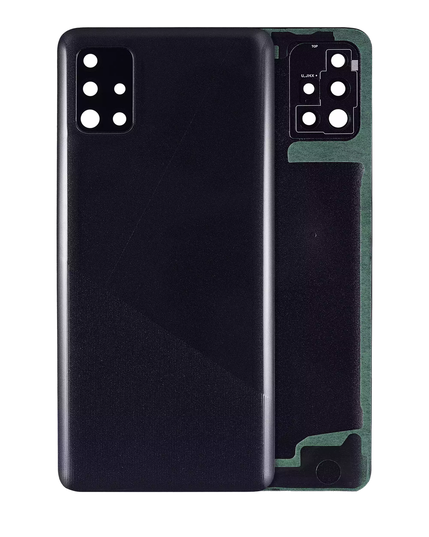 Back Cover Glass With Camera Lens For Samsung Galaxy A51 4G (A515 / 2019) (Service Pack) (Prism Crush Black)