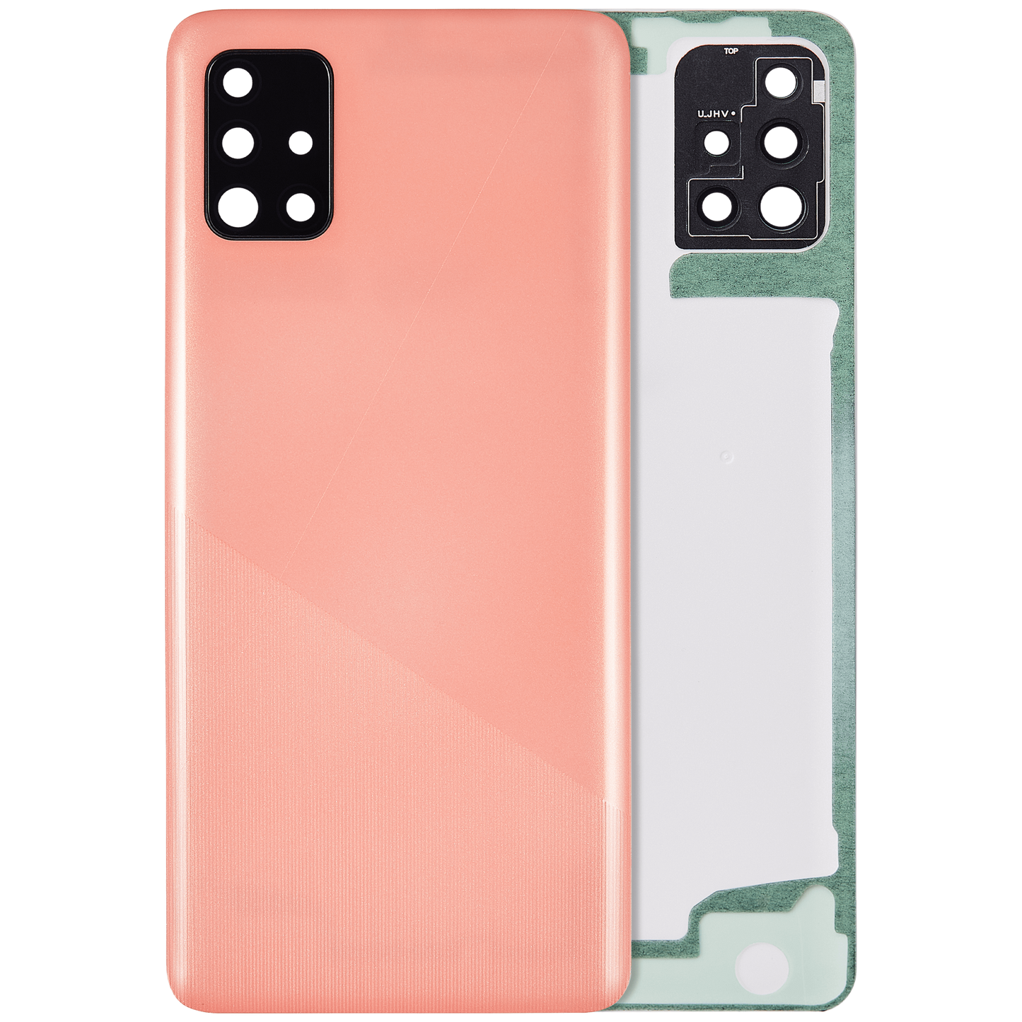 Back cover Glass With Camera Lens For Samsung Galaxy A51 4G (A515 / 2019) (Aftermarket Plus) (Prism Crush Pink)