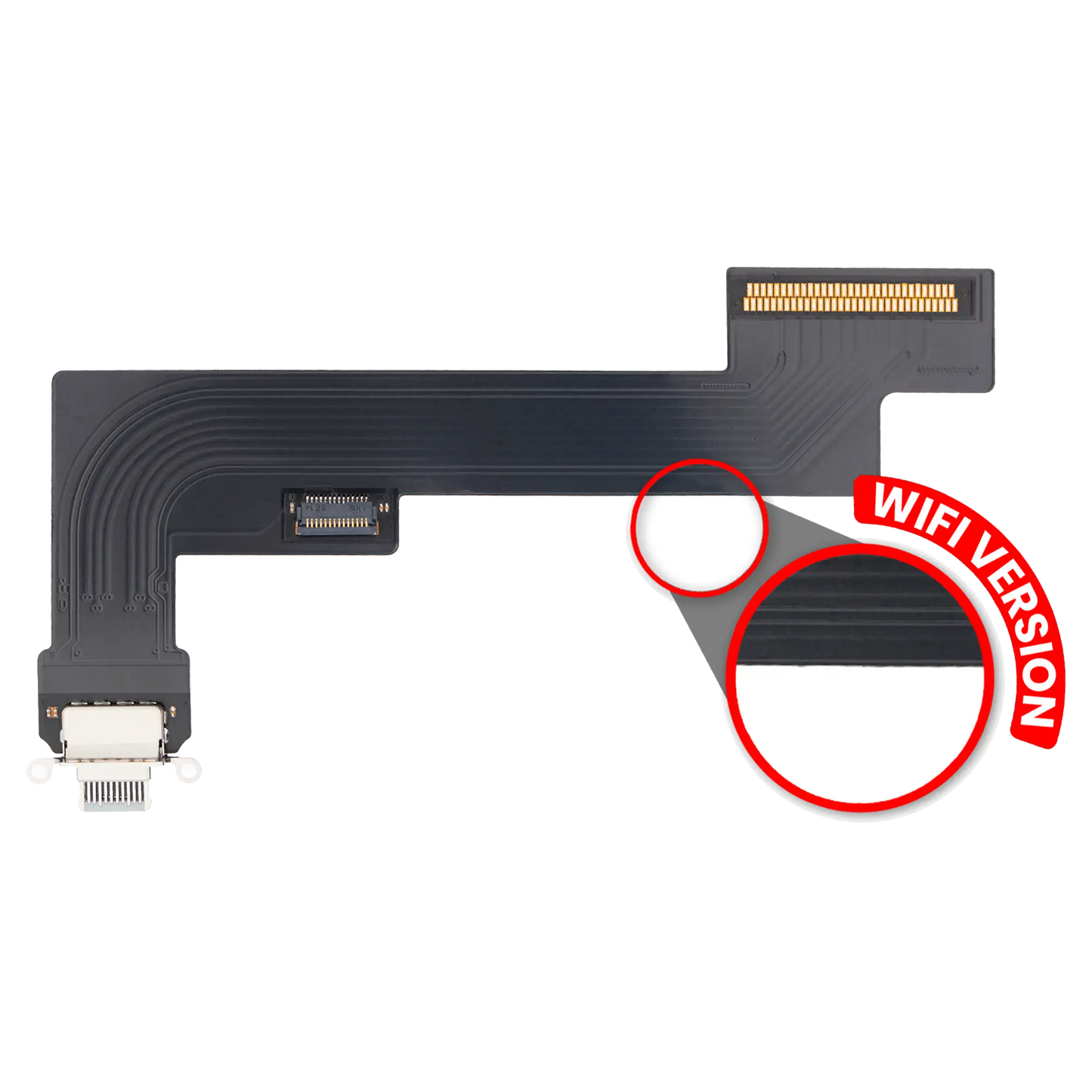 Charging Port Flex Cable For iPad Air 4 (WiFi Only) (Premium) (Sky Blue)