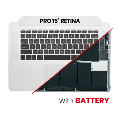 Top Case with Battery and Keyboard (ANSI US) For MacBook Pro 15" A1398 (2015)