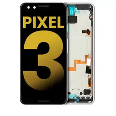 OLED Assembly With Frame For Google Pixel 3 (Refurbished) (Clearly White)
