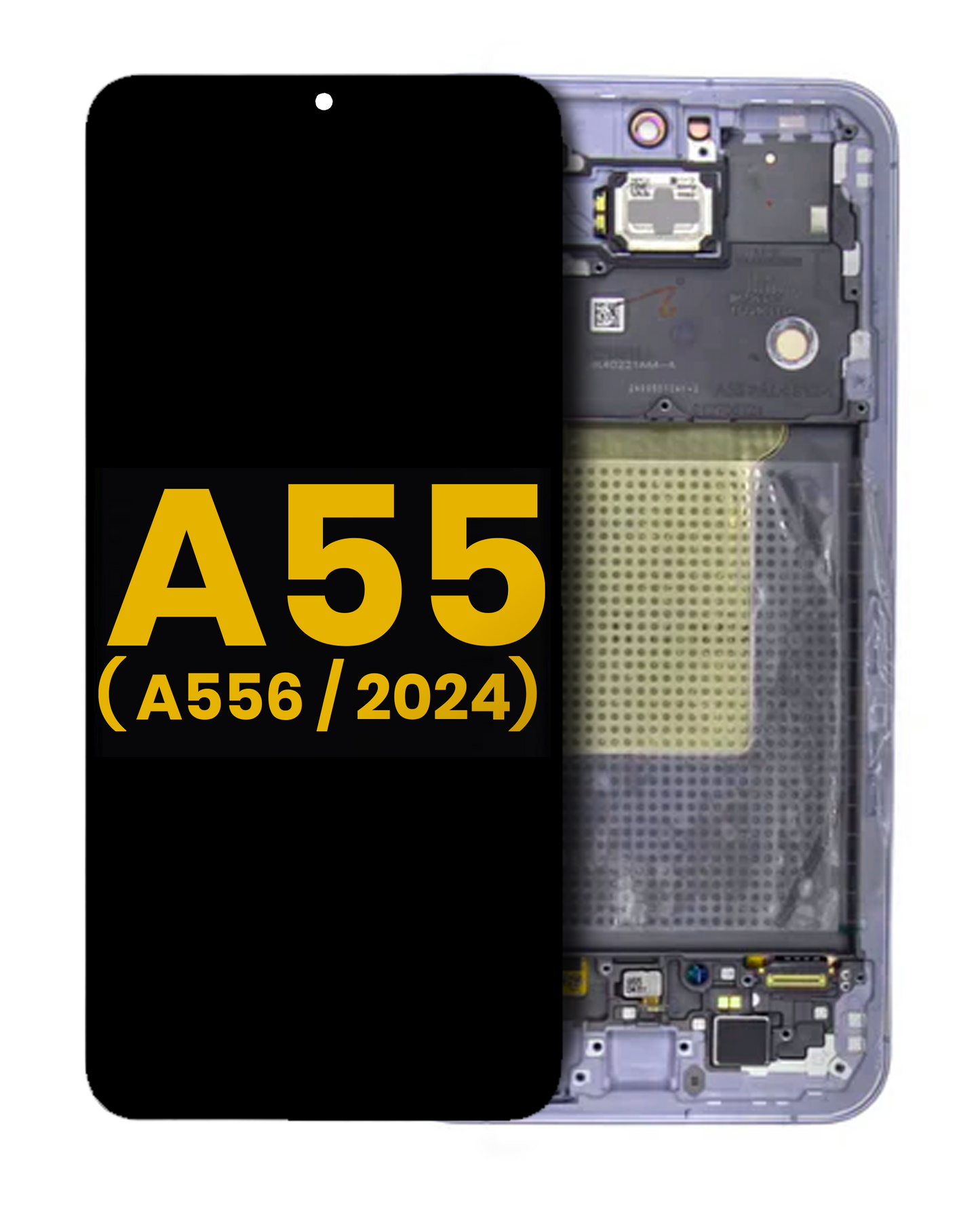 OLED Assembly With Frame For Samsung Galaxy A55 (A556 / 2024) (Refurbished) (Lilac)