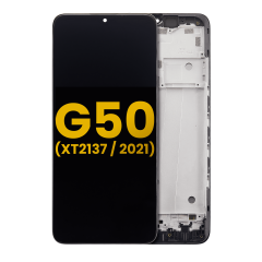 LCD Assembly With Frame For Motorola Moto G50 (XT2137 / 2021) (Refurbished) (All Colors)