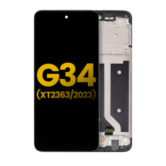 LCD Assembly With Frame For Motorola Moto G34 (XT2363 / 2023) / G45 5G (XT2369 / 2024) (Refurbished) (All Colors)