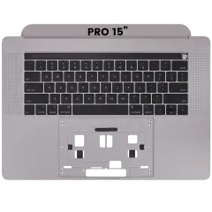 Top Case with Keyboard (ANSI US) For MacBook Pro 15" A1990 (2018-2019) (OEM New) (Space Gray)