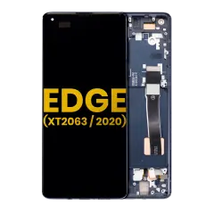 OLED Assembly With Frame For Motorola Edge 5G (XT2063 / 2020) (Refurbished) (Solar Black)
