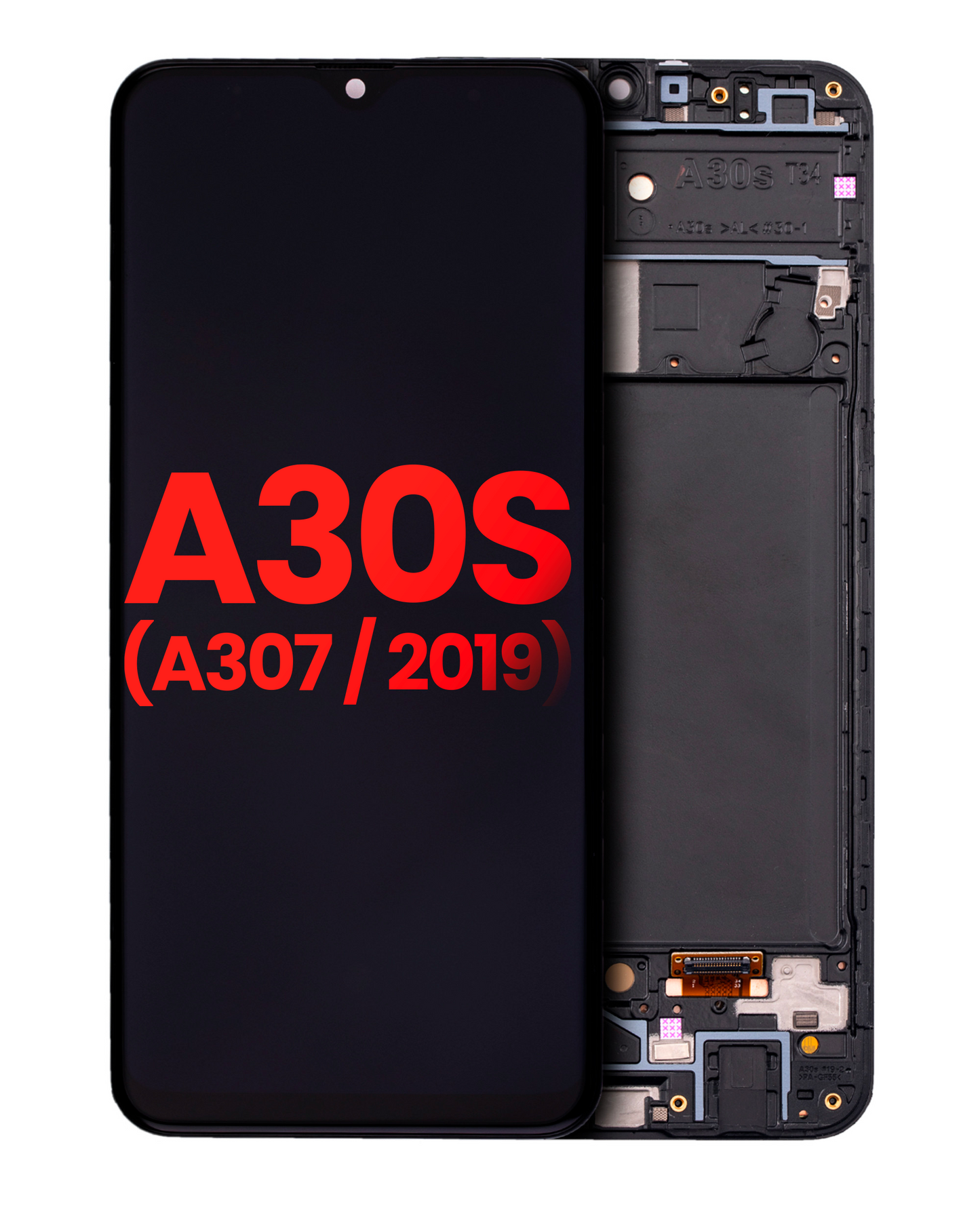 OLED Assembly With Frame For Samsung Galaxy A30s (A307 / 2019) (Aftermarket Plus) (All Colors)