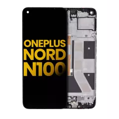 LCD Assembly With Frame For OnePlus Nord N100 (Refurbished) (Black)
