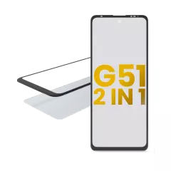 2 in 1 Front Glass With OCA Pre-Installed For Motorola Moto G51 5G (XT2171 / 2021)