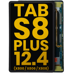OLED Assembly Without Frame For Samsung Galaxy Tab S8 Plus 12.4" (X800 / X806 / X808) ( 2022) (Refurbished) (Black)