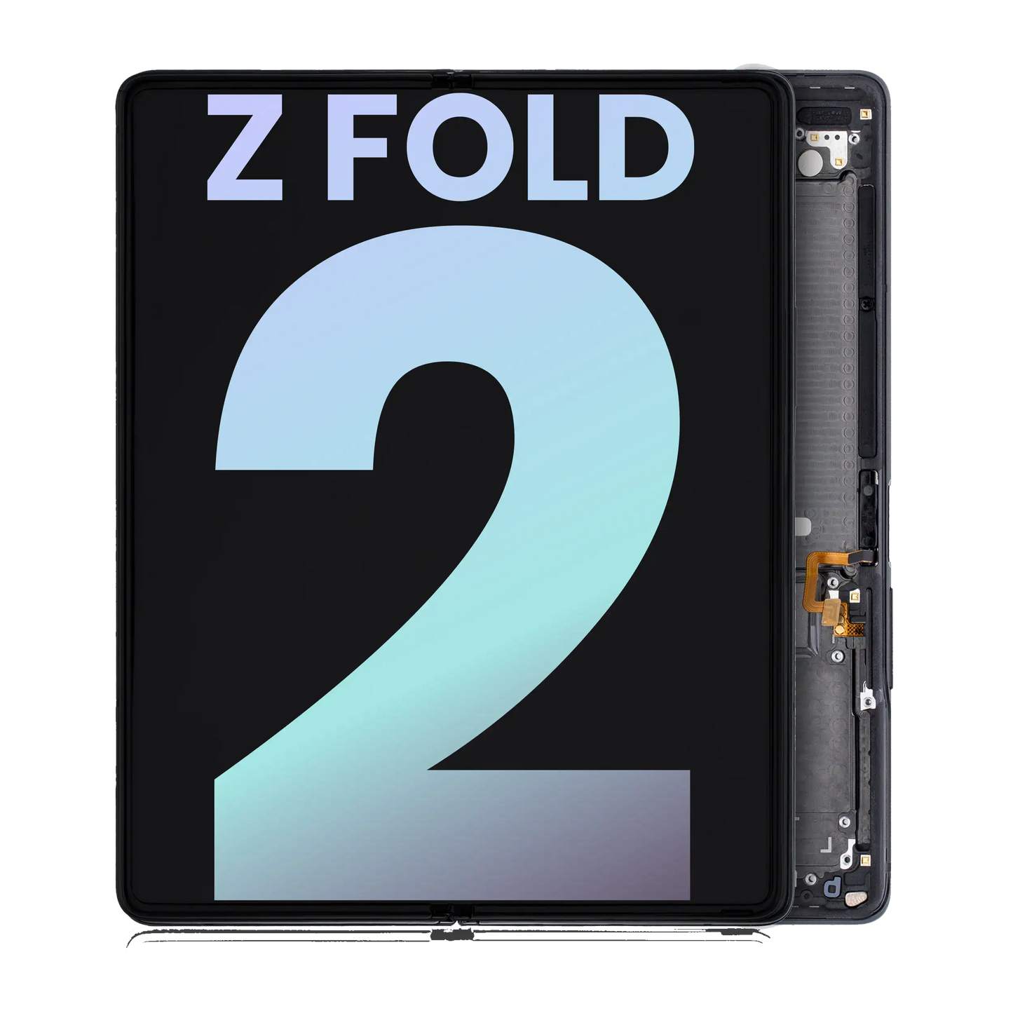 Inner OLED Assembly With Frame For Samsung Galaxy Z Fold 2 5G (US & International) (Service Pack) (Mystic Black)