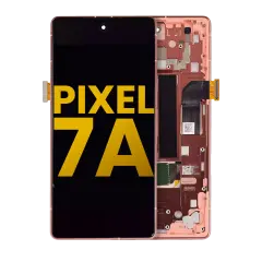 OLED Assembly With Frame (With Fingerprint Sensor ) For Google Pixel 7a 5G (Refurbished) (Coral)