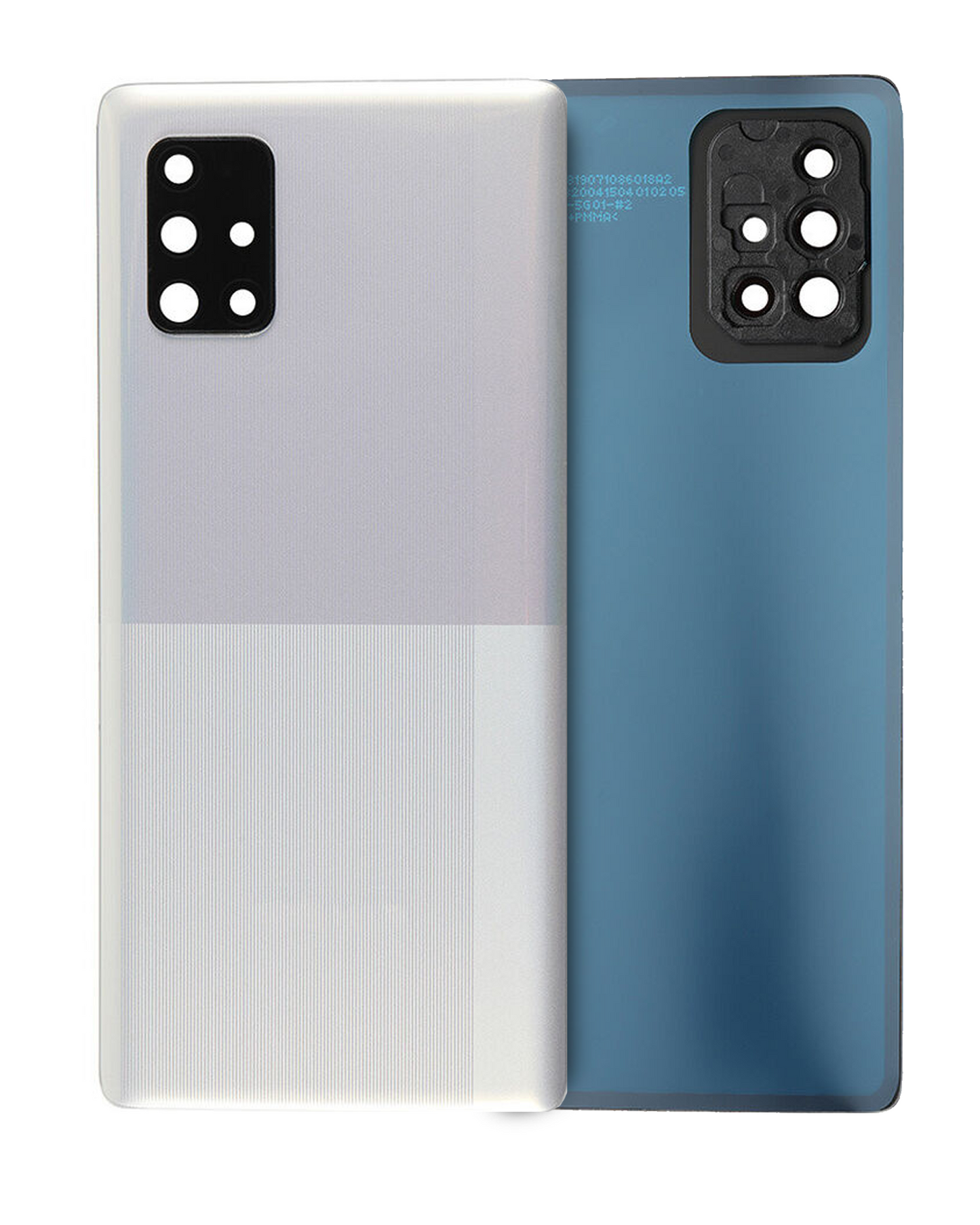 Back Cover Glass With Camera Lens For Samsung Galaxy A71 (A715 / 2020) (Service Pack) (Prism Crush Silver)