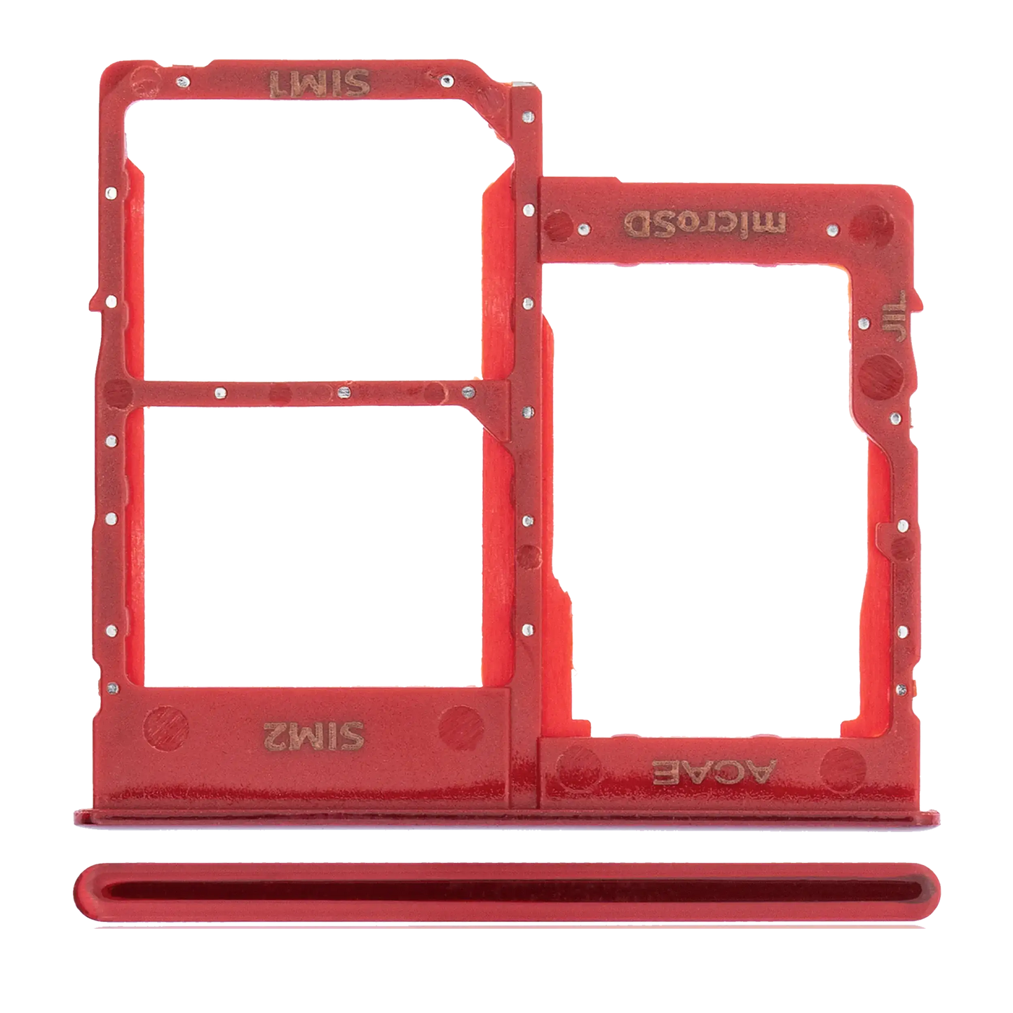 Dual Sim Card Tray For Samsung Galaxy A40 (A405 / 2019) (Red)