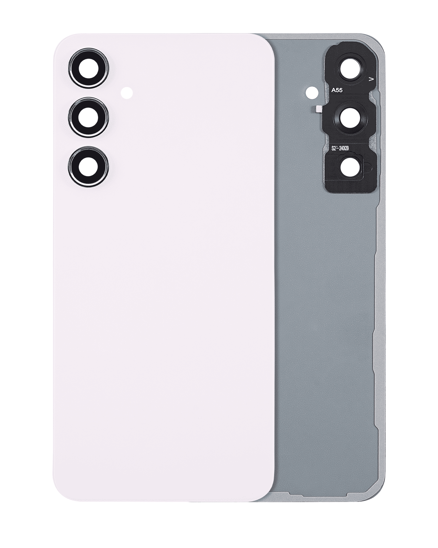 Back Cover Glass With Camera Lens For Samsung Galaxy A55 5G (A556 / 2024) (No Logo) (Aftermarket Plus) (Lilac)