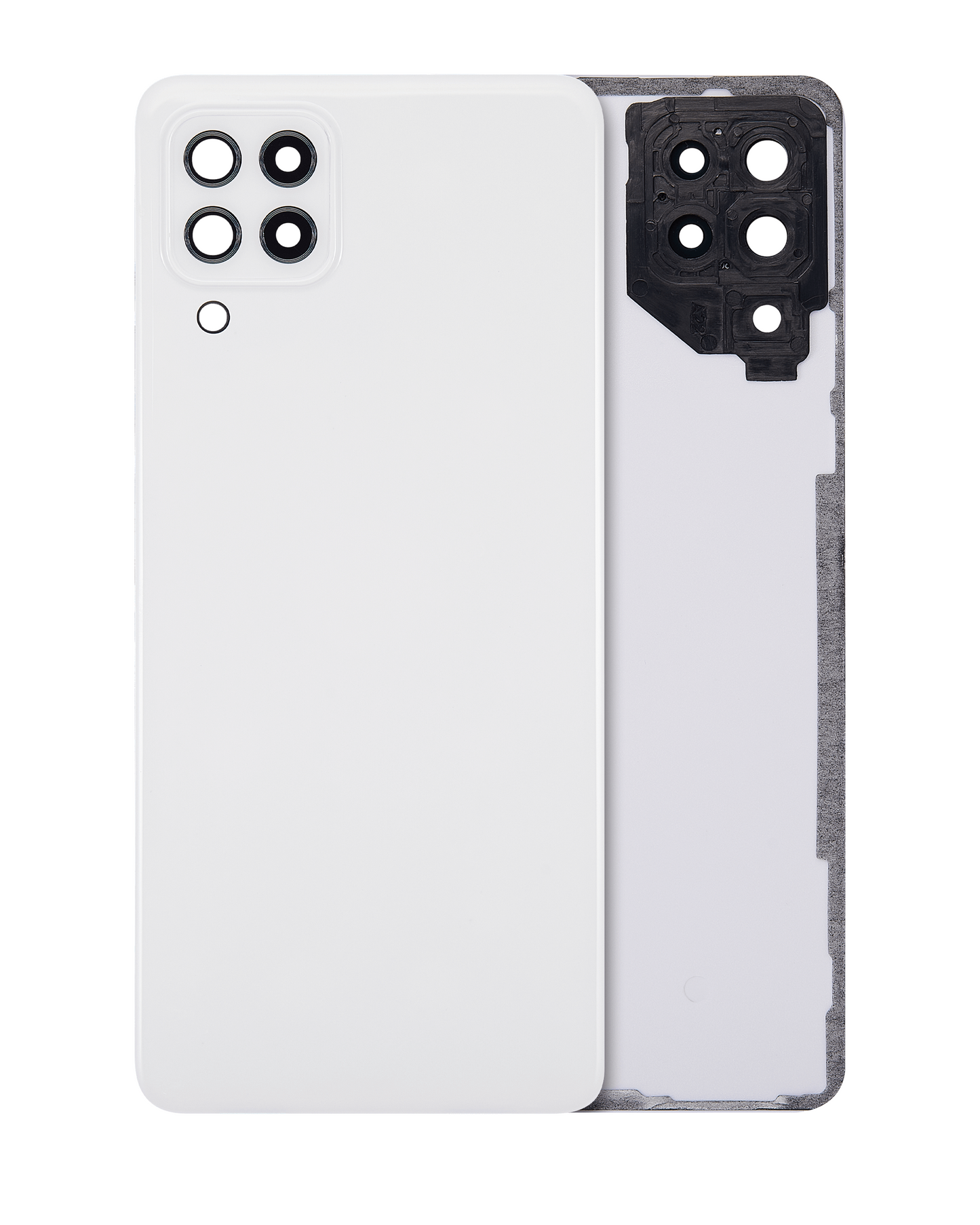 Back Cover Glass With Camera Lens For Samsung Galaxy A22 4G (A225 / 2021) (Service Pack) (White)