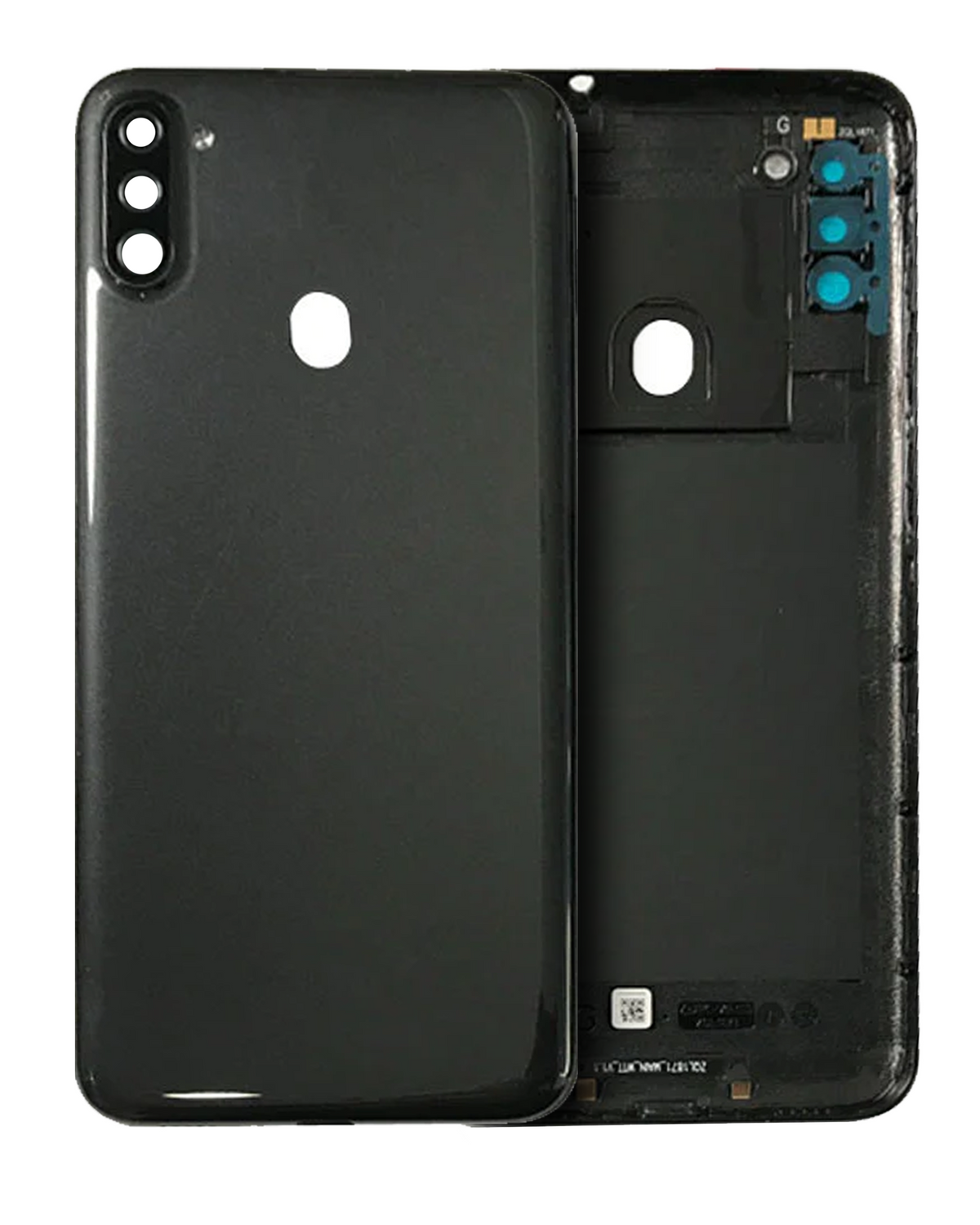 Back Cover Glass With Camera Lens Samsung Galaxy A11 (A115 / 2020) (US Version) (Service Pack) (Black)