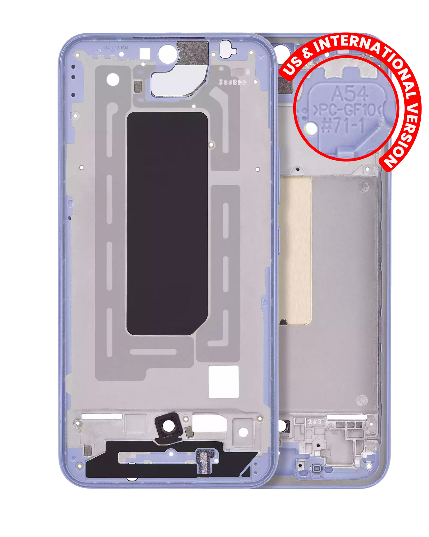 Mid-Frame Housing For Samsung Galaxy A54 5G (A546 / 2023) (US & International Version) (Violet)