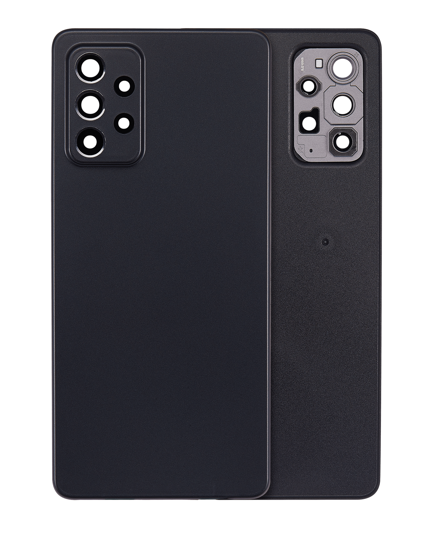 Back Cover Glass With Camera Lens For Samsung Galaxy A72 (A725 / 2021) (Service Pack) (Black)